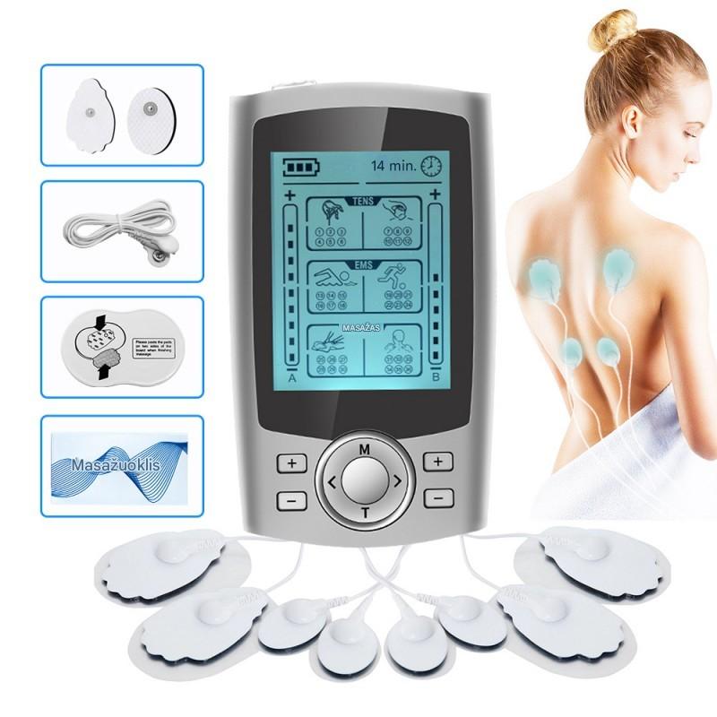 TENS + EMS 36 Režimų Raumenų Stimuliatorius | Skausmo Mažinimui ir Raumenų Atstatymui