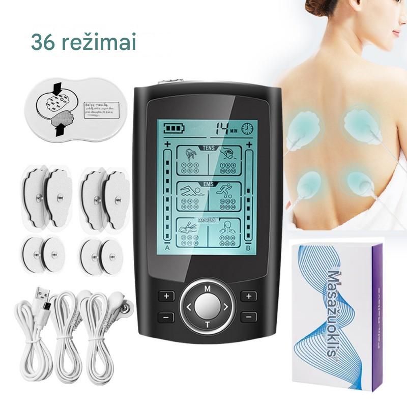 TENS + EMS 36 Režimų Raumenų Stimuliatorius | Skausmo Mažinimui ir Raumenų Atstatymui
