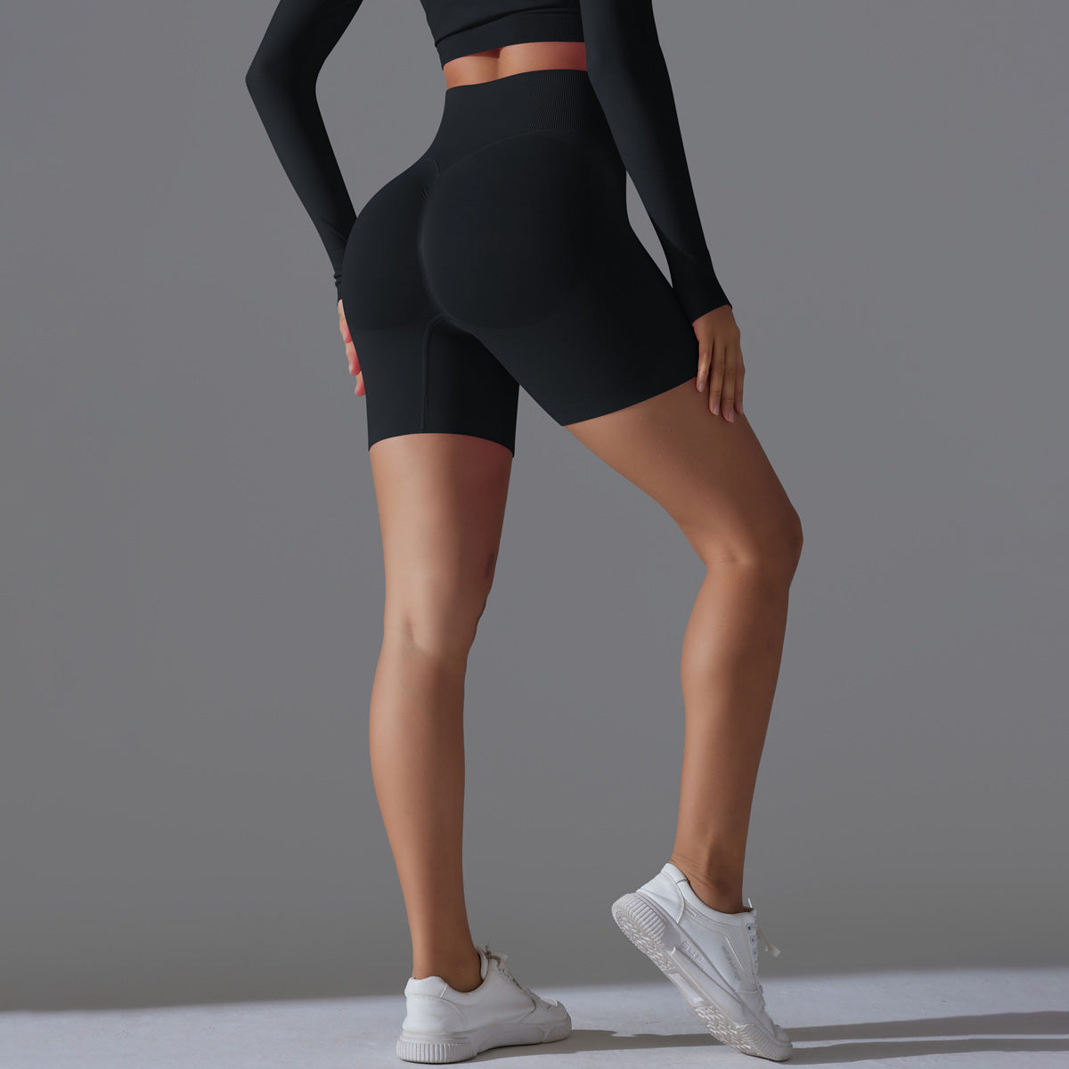 Aukšto Liemens Sportiniai Šortai Moterims – „BreezyFit“