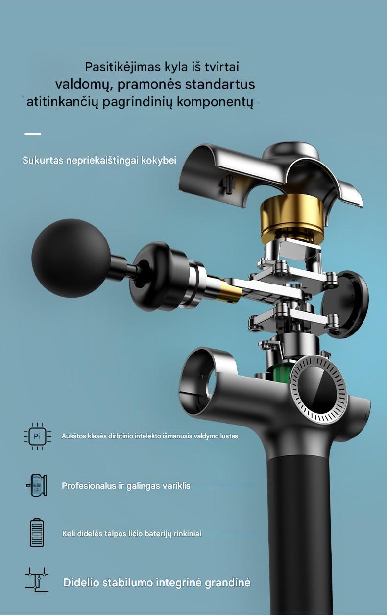 Profesionalus Fascijų Masažo Pistoletas – gilus raumenų atpalaidavimas kiekvieną dieną